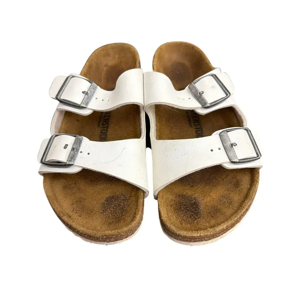Birkenstock Arizona Kids Sandals Birko-Flor White Size 32 US 1-1.5
